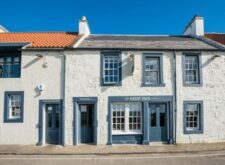 Front entrance of the Ship Inn pub in Elie, Fife, Scotland