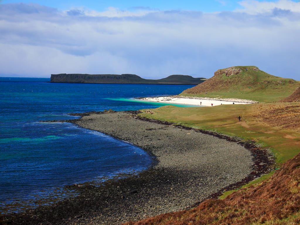 Coral Beach is situated in the north of Skye by the small crofting community of Claigan