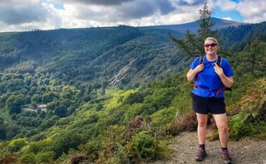 Sine at Powerscourt Waterfall in Ireland