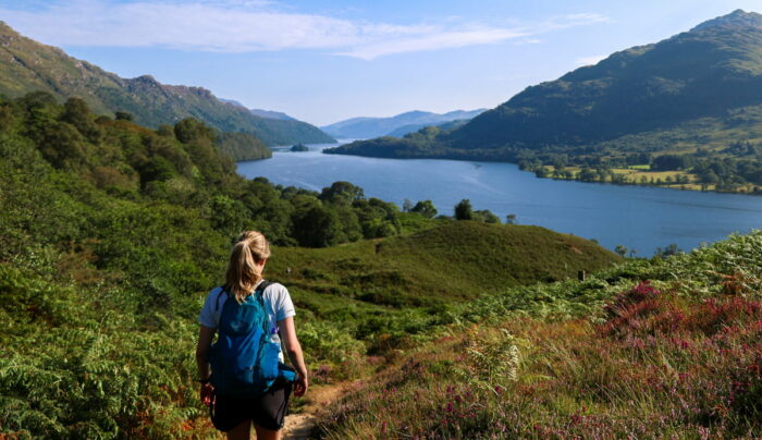 Our Travel Specialist enjoys breathtaking views over Loch Lomond – one of the most beautiful stretches of our West Highland Way hiking tours