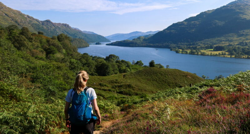 Our Travel Specialist enjoys breathtaking views over Loch Lomond – one of the most beautiful stretches of our West Highland Way hiking tours