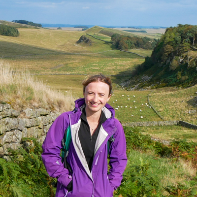 Daisy walking the Hadrian's Wall Path