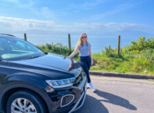 Driving the coastal road on the Dingle Peninsula in the West Coast of Ireland