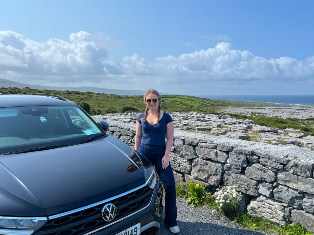 Kate driving the West Coast of Ireland - best things to see in West Ireland.