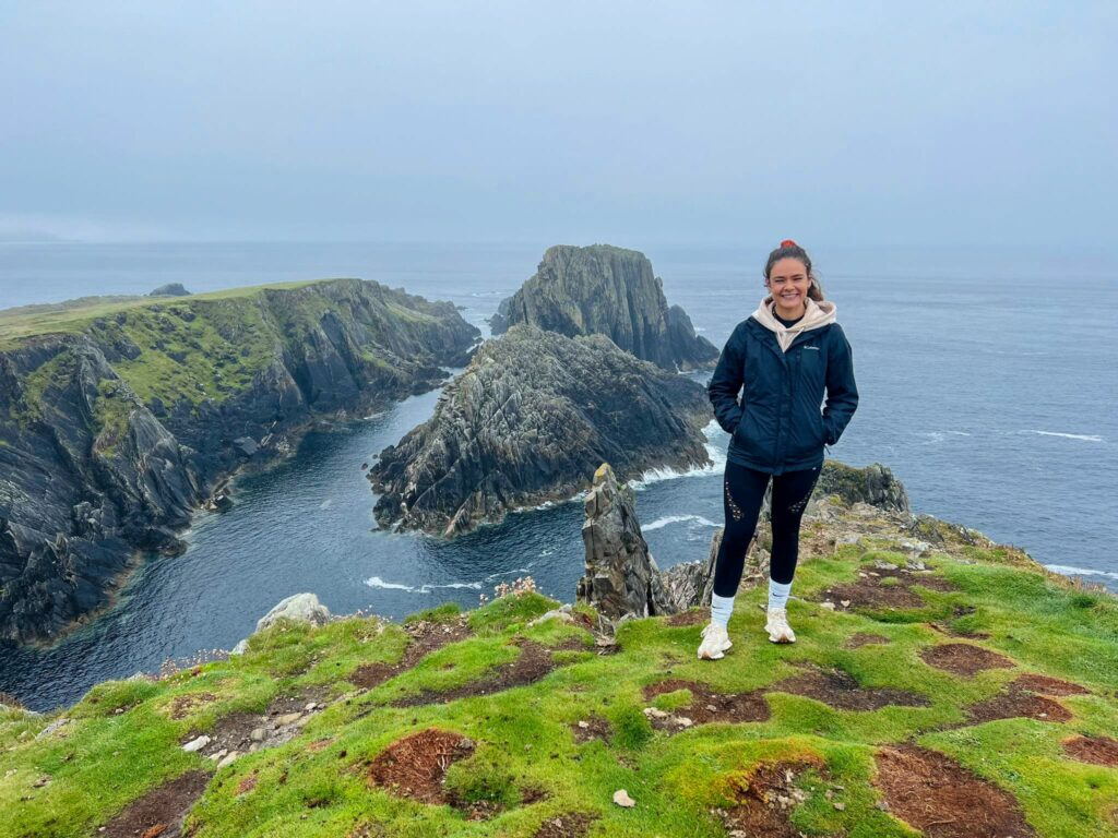 Our specialist, Nairne, at Malin Head on the West Coast of Ireland.