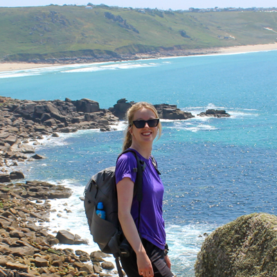 Zoe walking the South West Coast Path from Pendeen to Land's End