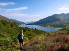 Travel specialist Zoe looking at Loch Lomond on the West Highland Way long-distance trail