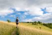A self-guided hiker on the Cotswold Round