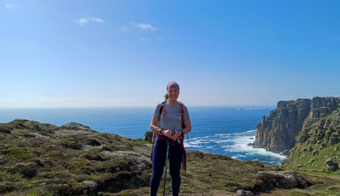Absolute Escapes Director, Sheila, walking the South West Coast Path