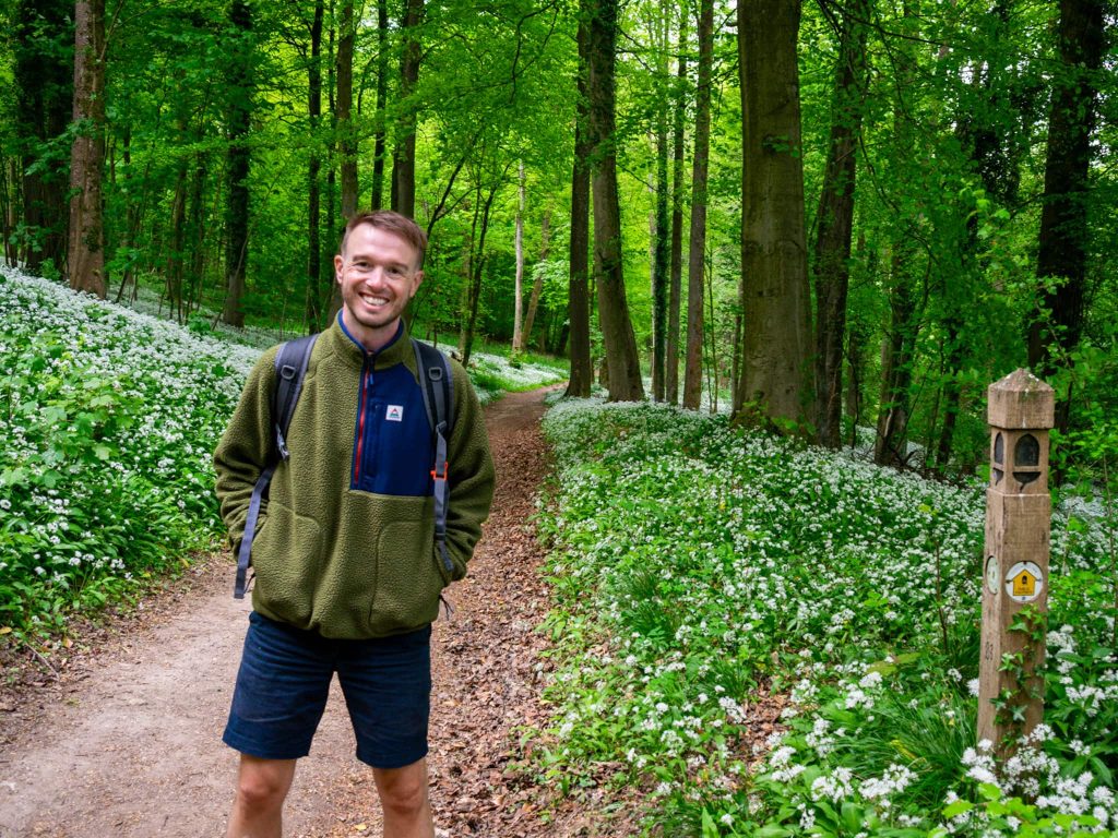 Scott from the Absolute Escapes team walking through Painswick on the Cotswold Way