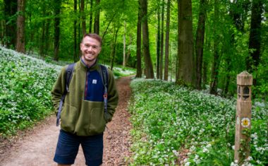 Walking in Painswick on the Cotswold Way - one of the wonderful walks in England's picturesque Cotswolds.