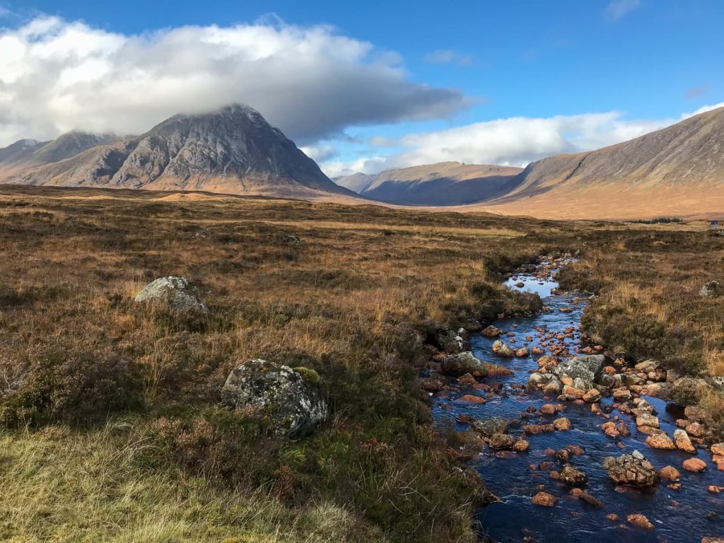 Rugged scenery near Glencoe on the West Highland Way